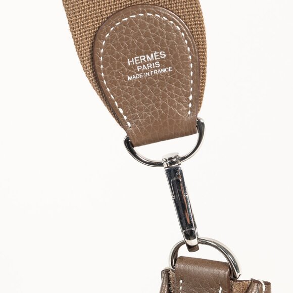 Hermes Evelyne III 29 Etoupe Taurillon Clemence Taupe Leather Shoulder Bag - Picture 7 of 13